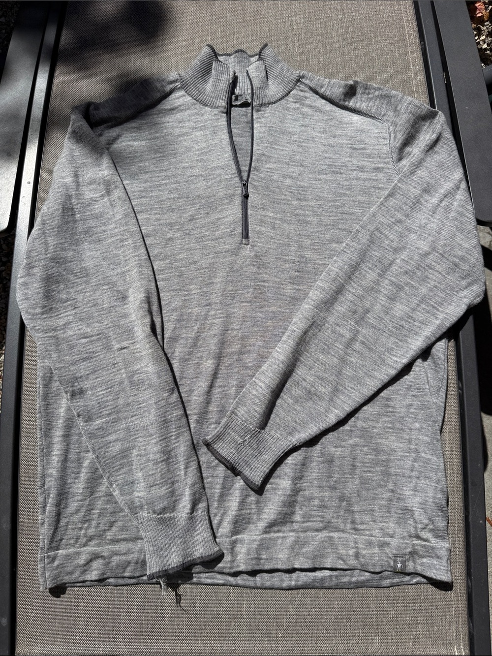 Smartwool Men's Light Gray Half-Zip Sweater